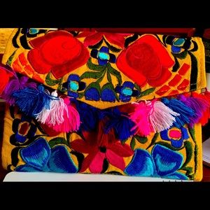 Mexico floral embroidery bag, made in Mexico New Without Tags